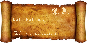 Noll Melinda névjegykártya
