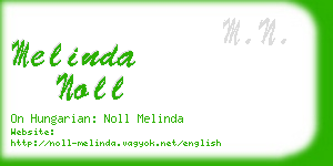 melinda noll business card
